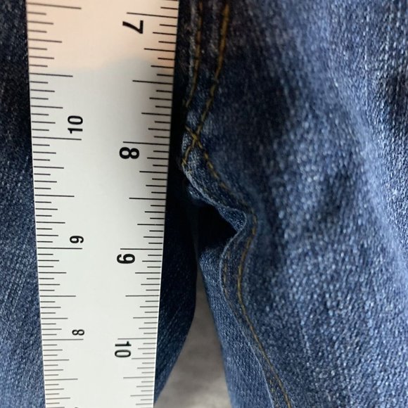 Lands' End Canvas Jeans Women's 31 Blue Denim Stretch Low Rise Straight Leg 7880 - Picture 3 of 9